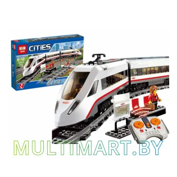 Конструктор Lepin 02010 Скоростной пассажирский поезд (610 деталей) картинка 2